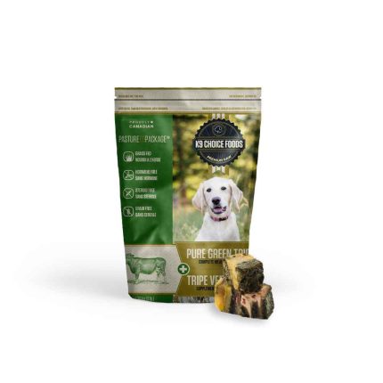 tripe, cube, beef tripe, beef, k9 choice foods, topper, treat