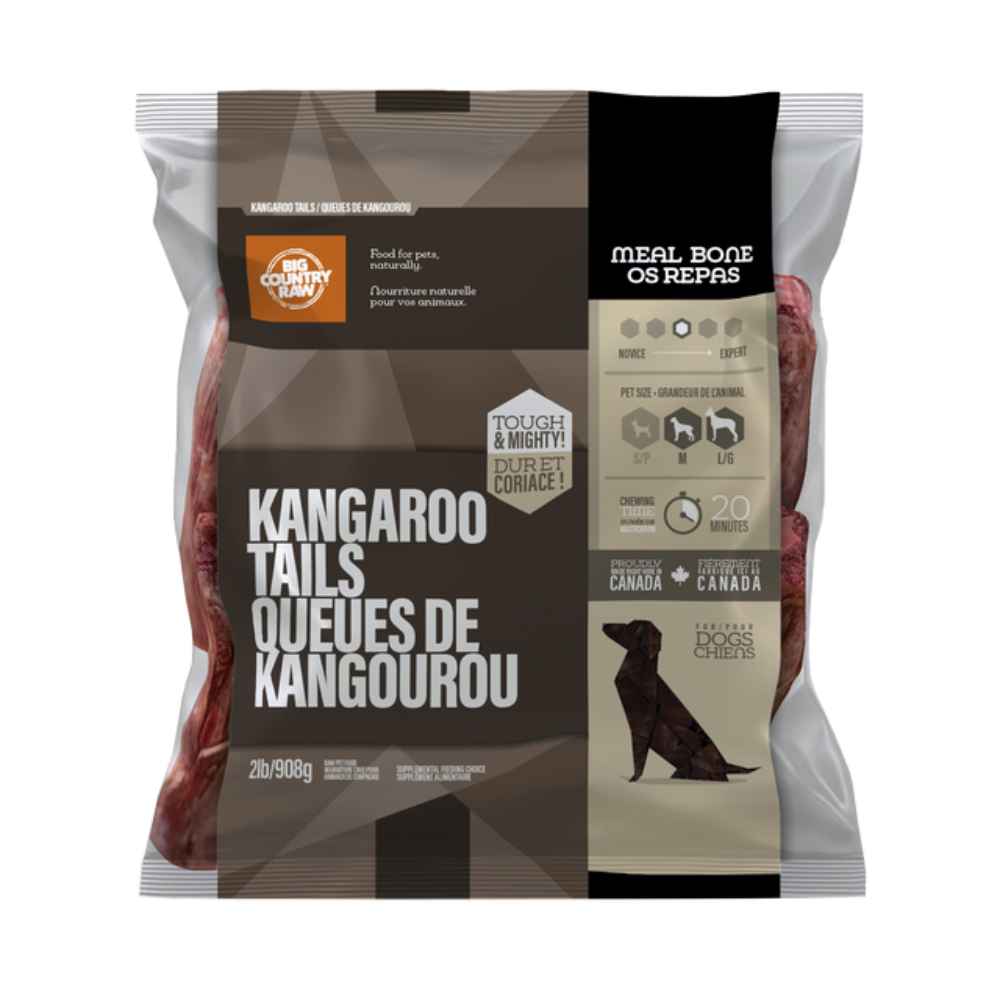 Kangaroo Tail Front Kangaroo, Tail, Meal Replacement, Big Country Raw, Bone