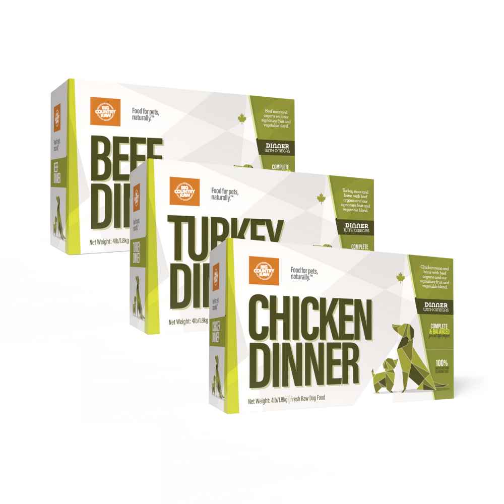 BCR DINNER BCR DINNER, BIG COUNTRY RAW, RAW, DINNER, COMPLETE