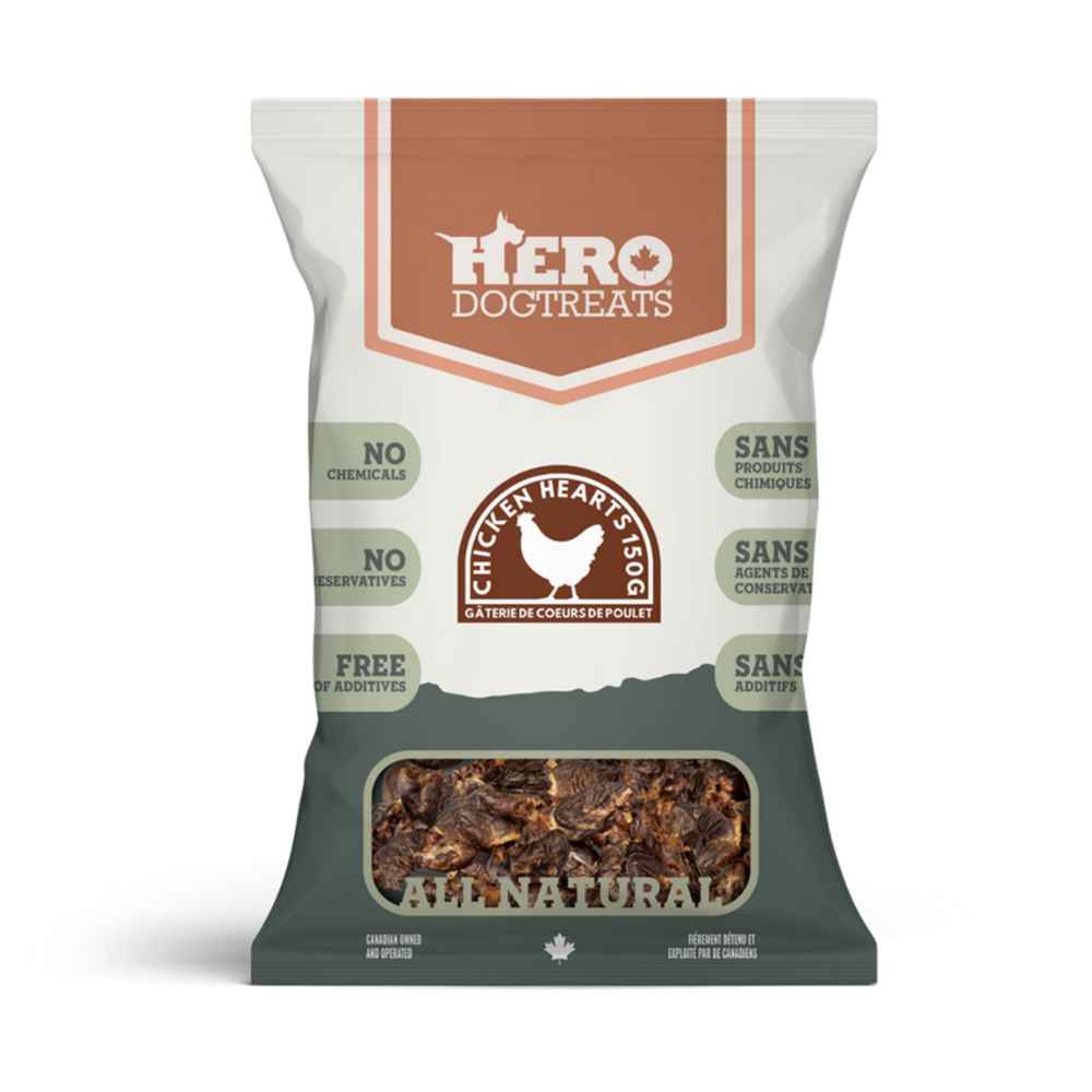 hero chicken hearts Big Country Raw, Hero, Dog Treats