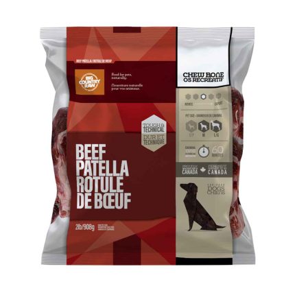 beef patella, bone, recreational chewing, raw bone, bcr, big country raw