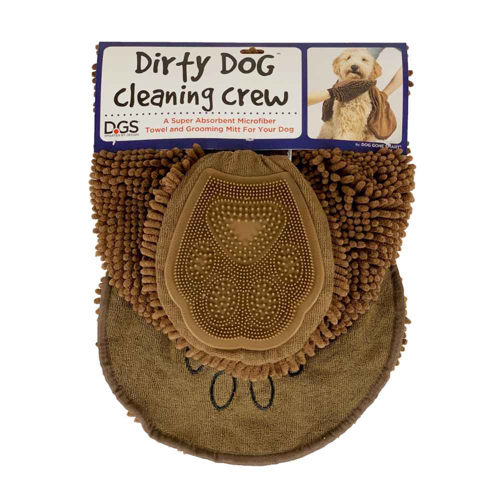 Dirty Dog Shammy Brown Dirty Dog, Shammy, Towel, Grooming, Combo, Mitt