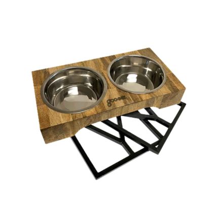 Goo-eez Wood Bowls, Goo-eez, Bowl, Wood, Stainless Steel