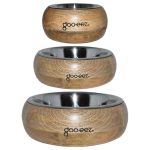 Goo-eez Wood Bowls, Goo-eez, Bowl, Wood, Stainless Steel