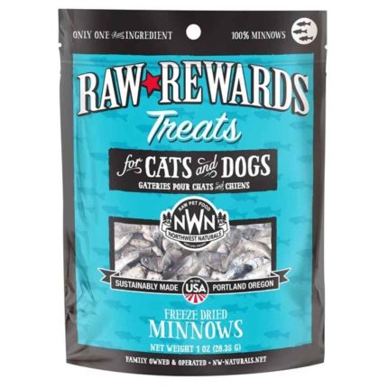 Northwest Naturals Raw Rewards Minnows, Minnow, Fish, Omega-3, Freeze-dried Treat