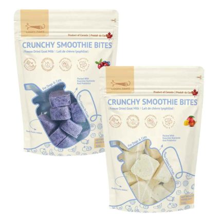 Loopy Paws Crunchy Smoothie Bites Cat and Dog Treat with Goat Milk