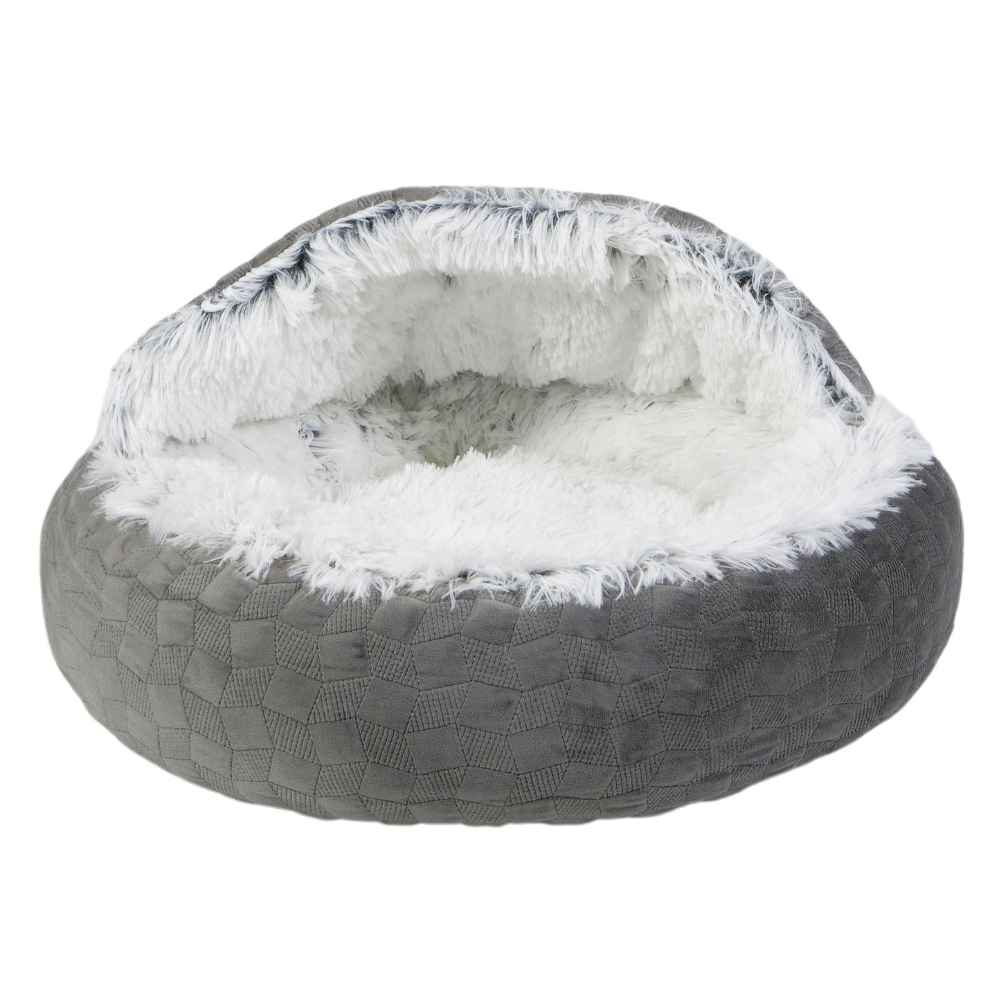 Bud'z Hood Bud'z Cosmos Hood Bed, Grey, Cat, Dog