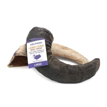 Icelandic+ Lamb Horn Dog Chew, Icelandic, Lamb, Horn, Chew, Snack Bar
