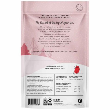 Crumps Festive Freeze Dried Beef Liver Back Cat Treats