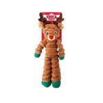 Kong Shakers Reindeer XL dog toy, squeak, crinkle toy, holiday Christmas
