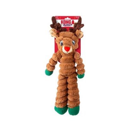 Kong Shakers Reindeer XL dog toy, squeak, crinkle toy, holiday Christmas