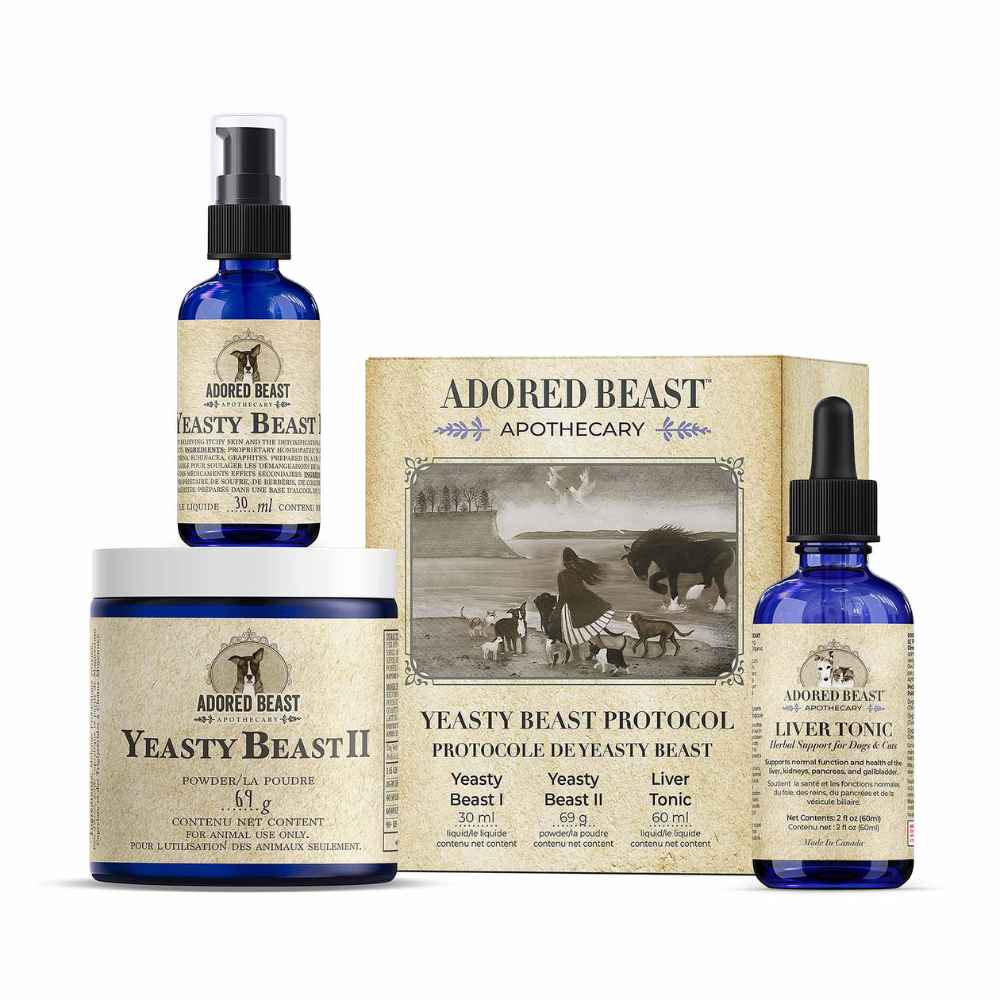 ABA Yeasty Beast Adored Beast Apothecary Yeasty Beast Protocol, ABA, Adored Beast Apothecary, Yeasty Beast Kit, Yeast, Dog, Anti-fungal, Liver Tonic, Homeopathic