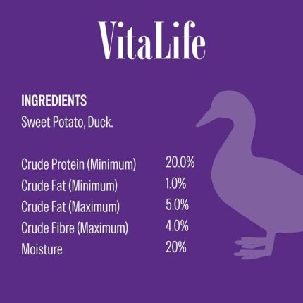 VitaLife Sweet Potato & Duck Jerky Twists, VitaLife, Jerky, Sweet Potato, Chew, Treat, Snack, Duck, Duck Jerky