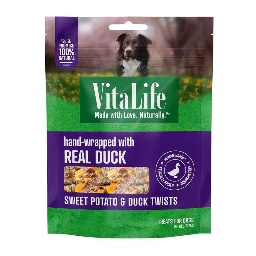 Vitalife SWP Duck VitaLife Sweet Potato & Duck Jerky Twists, VitaLife, Jerky, Sweet Potato, Chew, Treat, Snack, Duck, Duck Jerky