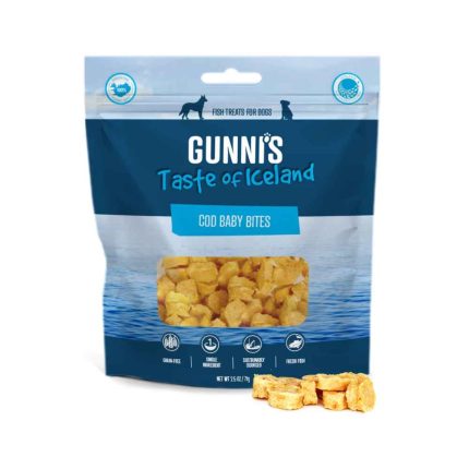 Gunni Cod Baby Bites, Gunni's, Dog, Treat, Dog Treat, Air-dried, Snack, Training, Training Treat, Bite, Cod, Fish, Omega-3